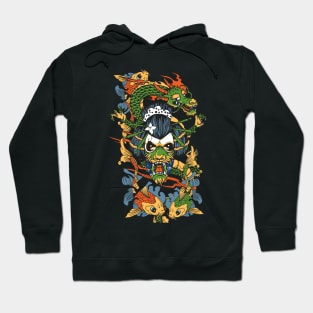 Oriental Style Collage Hoodie